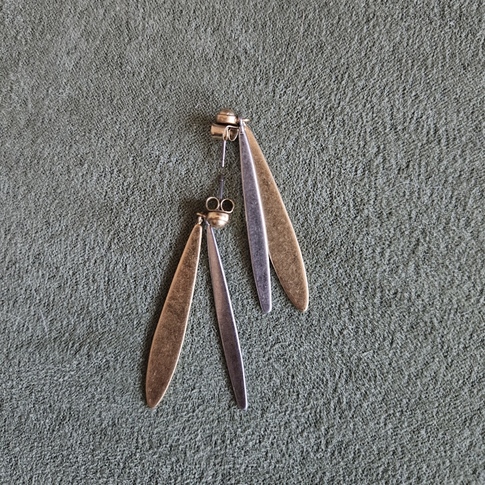 Elegant Gold and Silver Drop Earrings
